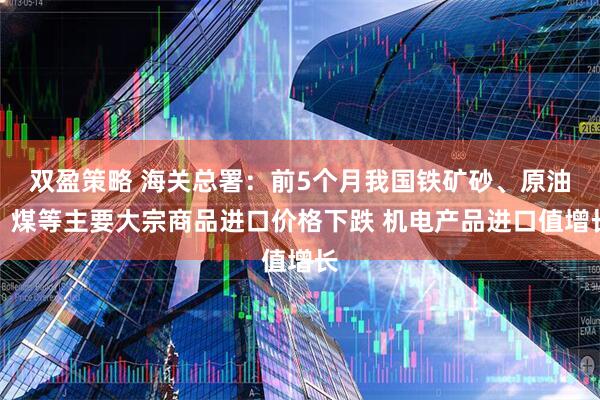 双盈策略 海关总署：前5个月我国铁矿砂、原油、煤等主要大宗商品进口价格下跌 机电产品进口值增长