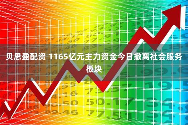 贝思盈配资 1165亿元主力资金今日撤离社会服务板块