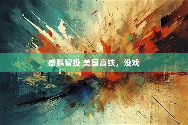 盛鹏智投 美国高铁，没戏